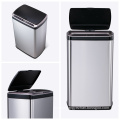 50L smart trash bin 13 gallons trash can sensor stainless steel trash can automatic household
